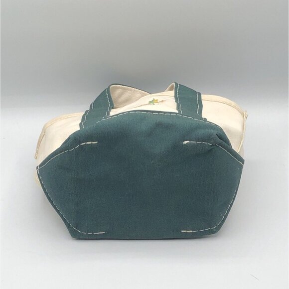 LL Bean Mini Boat And Tote Bag Embroidered Autumn Leaves 5.5"Lx5"Hx4.5"D - Picture 6 of 9